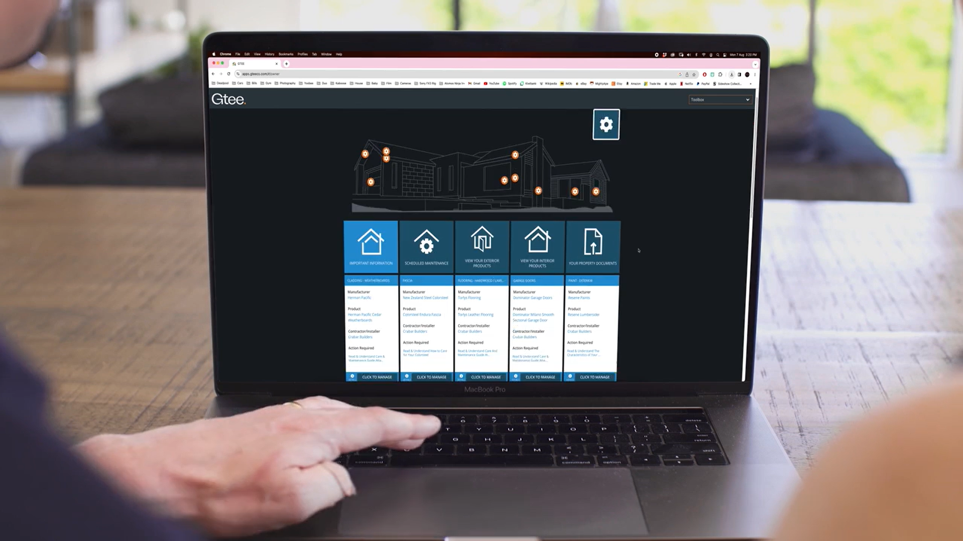 Gtee product on computer