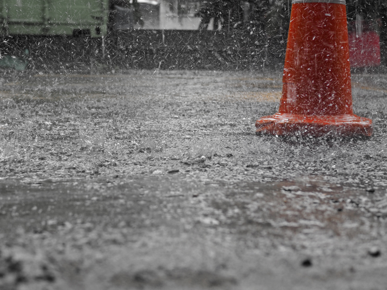 Rain on site