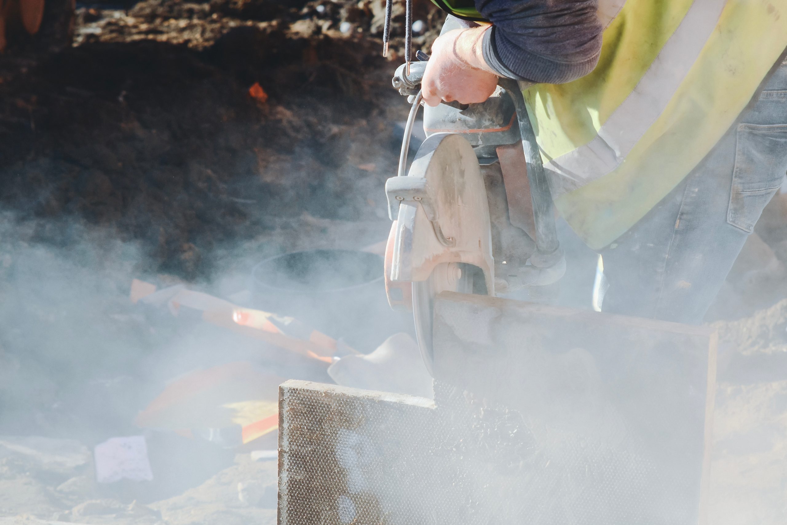 UK Construction worker wearing PPE