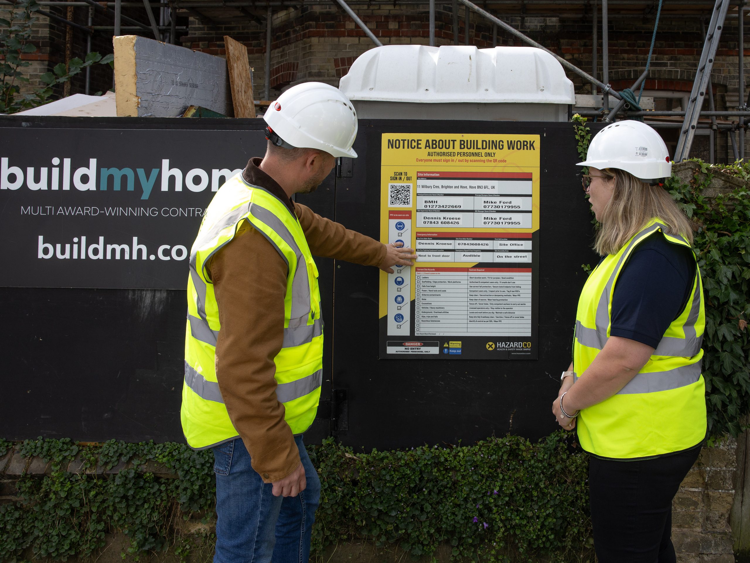 Demonstrating Hazard Board onsite